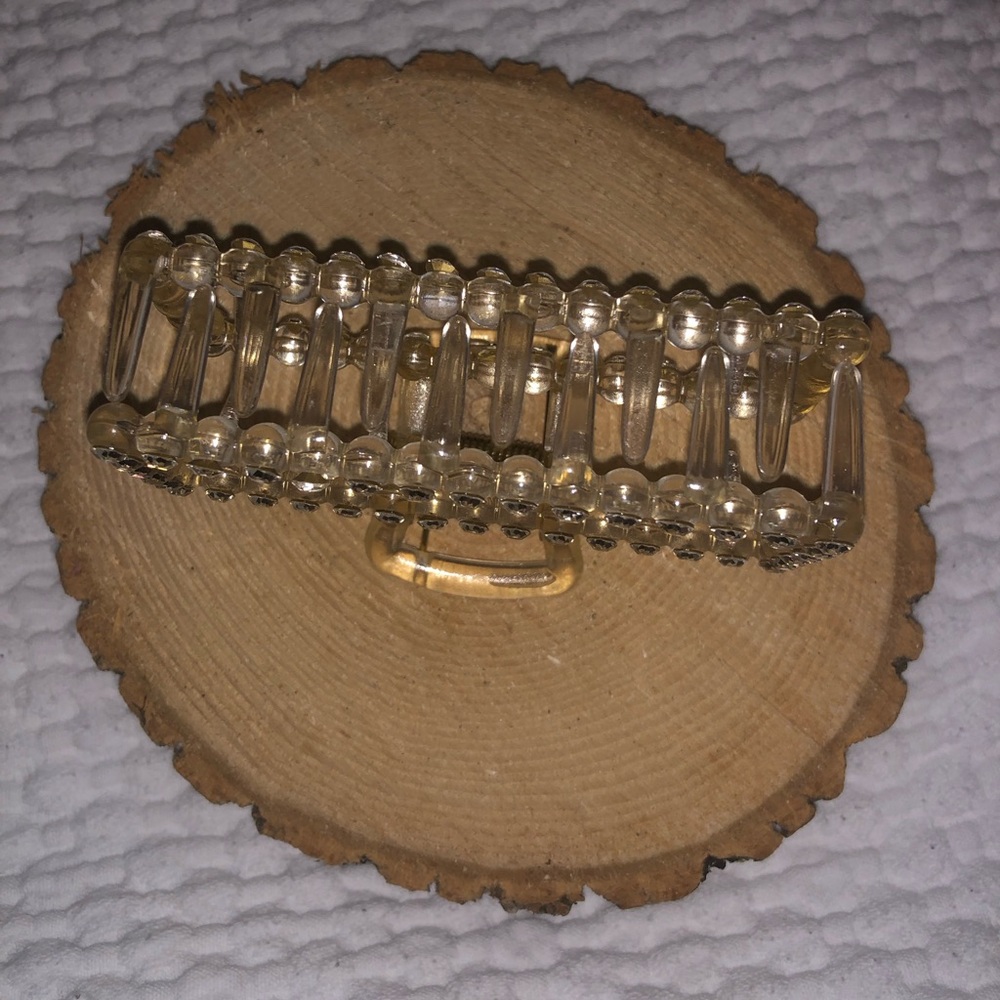 Rhinestone Large Rectangular Claw Clip - Picture 3 of 3